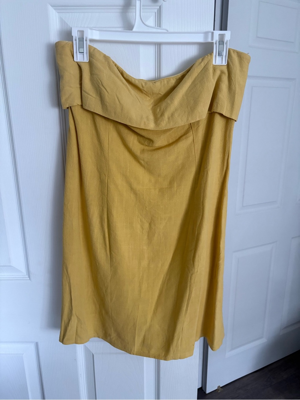 Strapless Mustard Yellow Dress